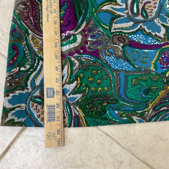 Anthropologie Maeve Grey Ruffle Silk Paisley Sleeveless Dress sz. 0 mixed media - Picture 6 of 10